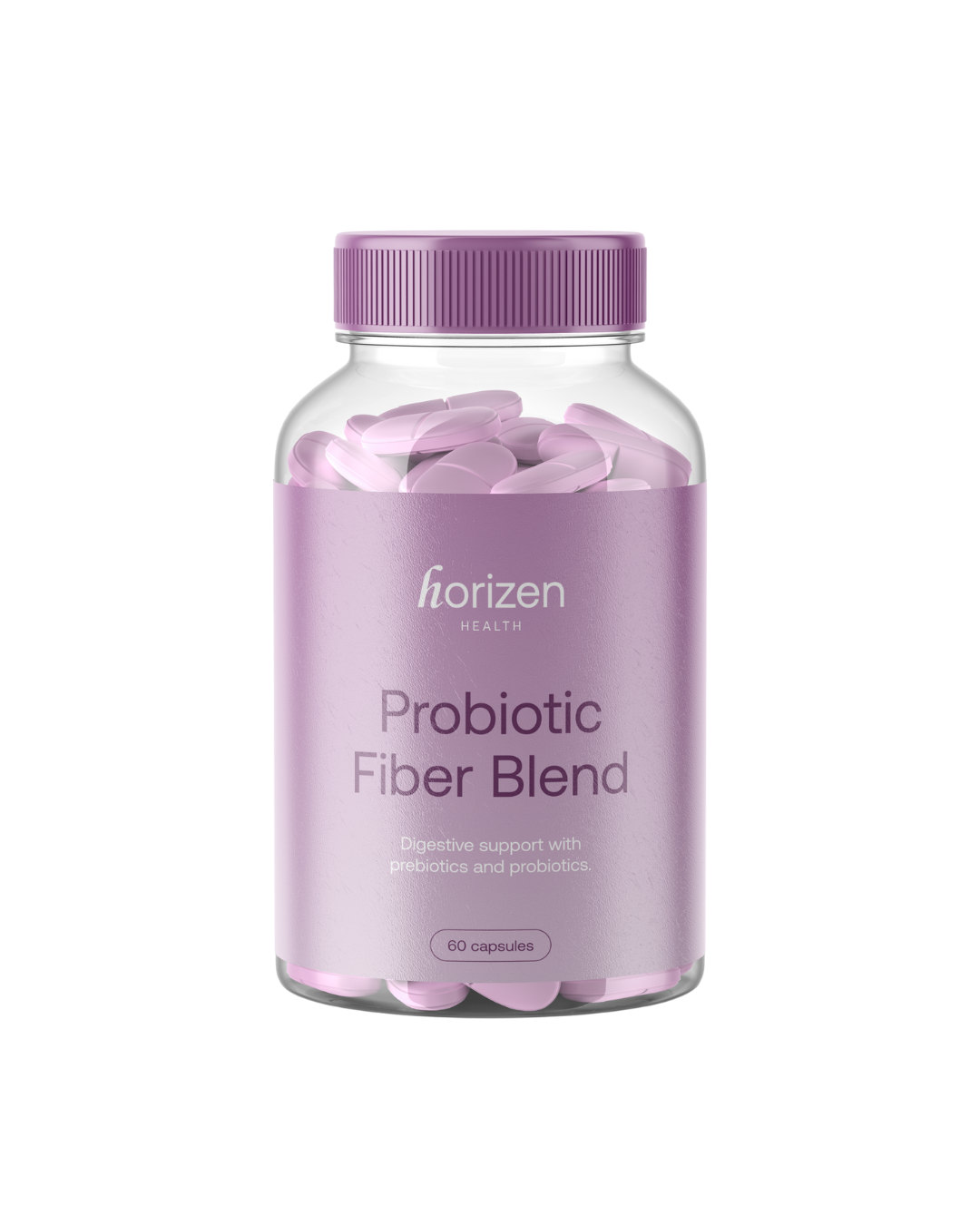 bottle of probiotic fiber blend pills